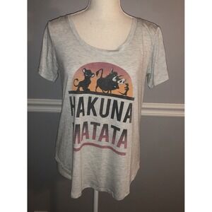 Disney T-shirt Womens Size M Lion King Hakuna Matata Gray